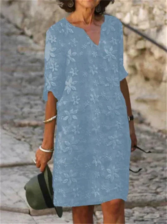 Drune | Elegantes Floral-Midi-Kleid