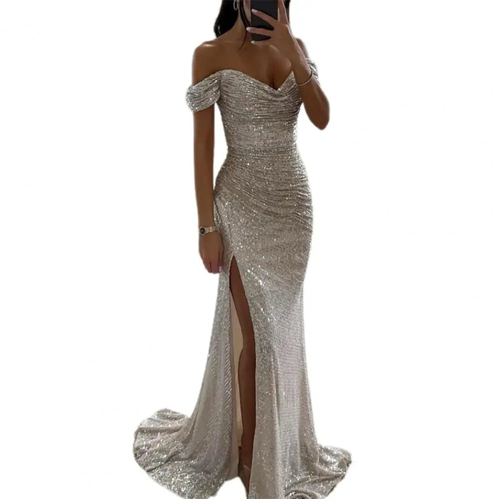 Drune | Kleid Elegant Off-Shoulder Abendkleid