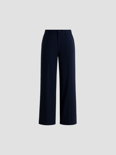 Drune | Elegante Damen Stoffhose mit weitem Bein und hoher Taille