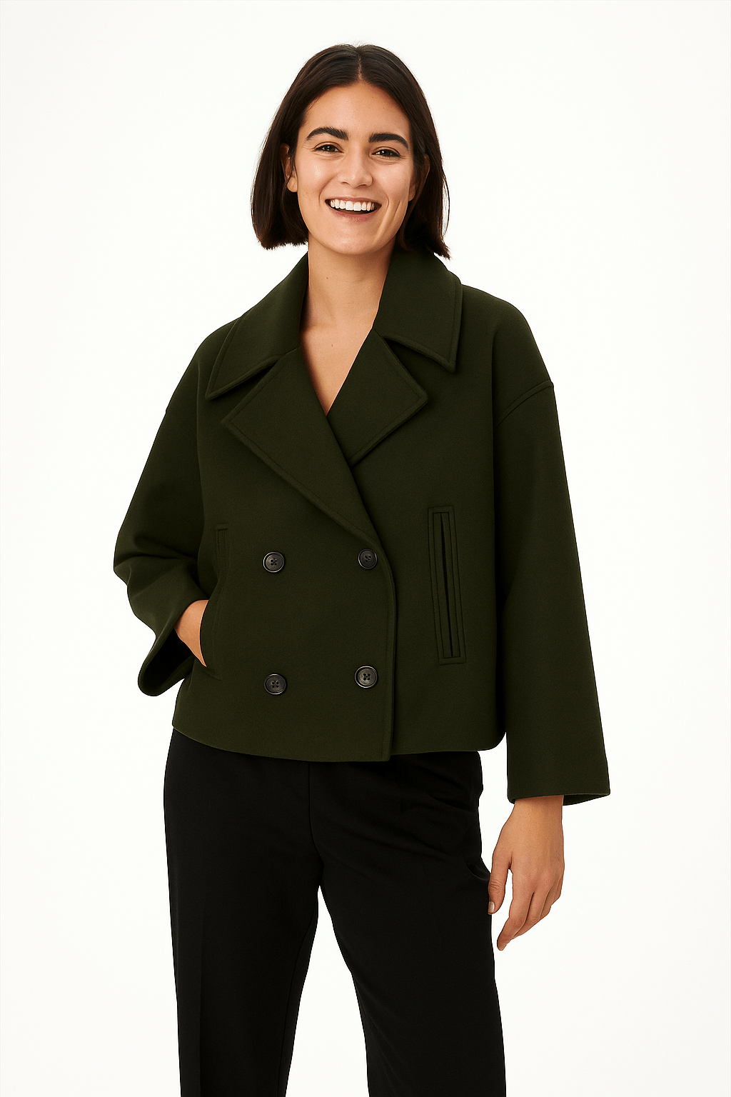 Drune | Elegante Damen Winterjacke mit Doppelreihiger Knopfleiste