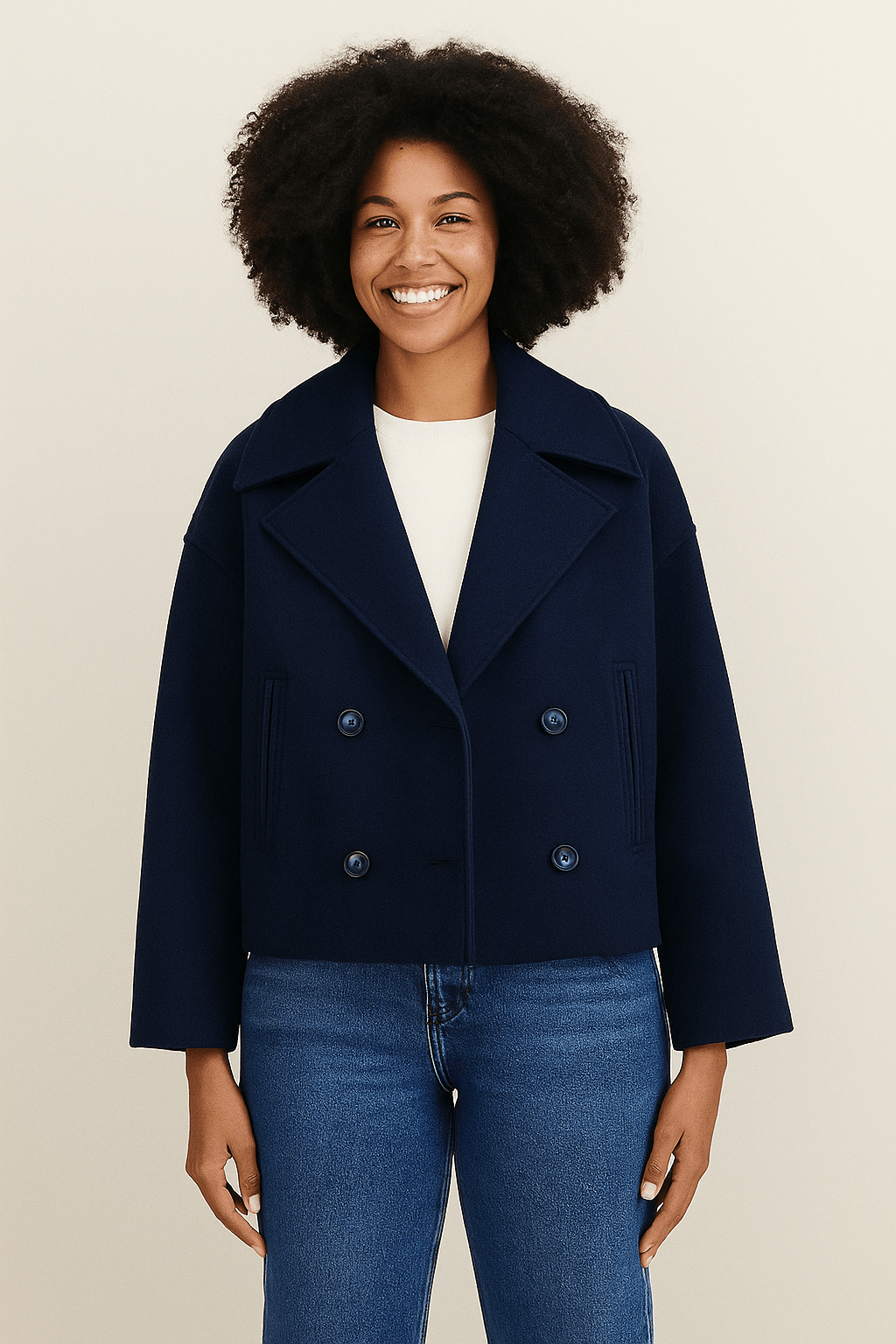 Drune | Elegante Damen Winterjacke mit Doppelreihiger Knopfleiste