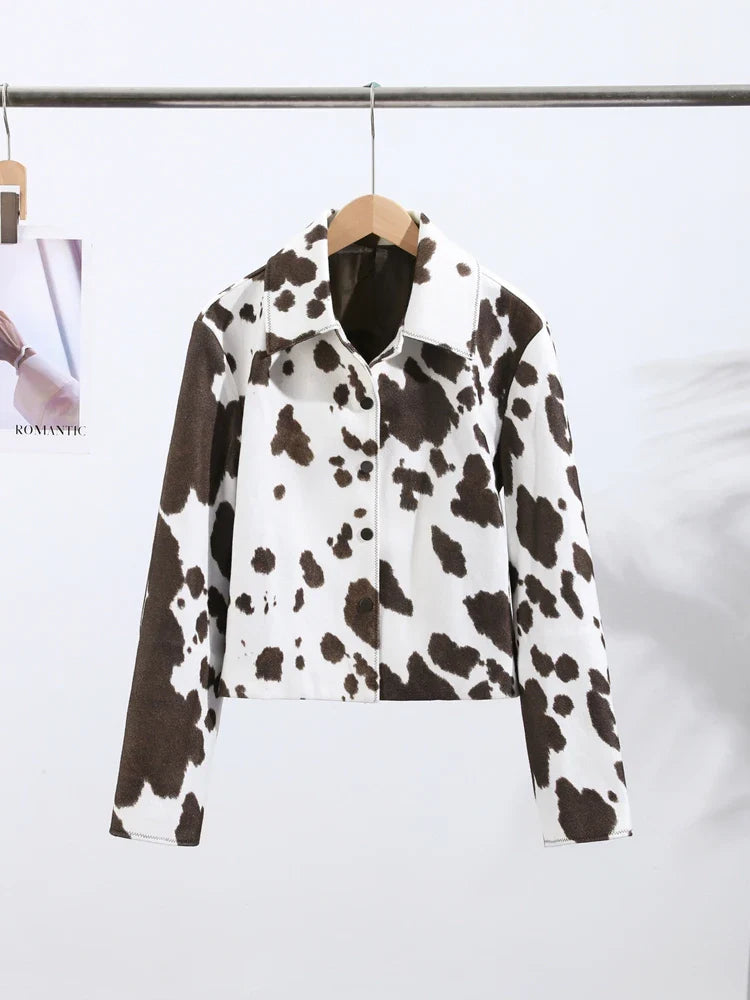 Drune | Damenjacke mit Kuhmuster