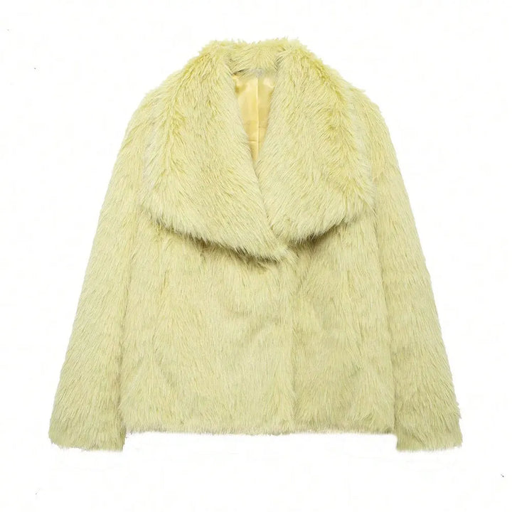 Drune | Damenmantel Winter - Langer Faux-Fellmantel