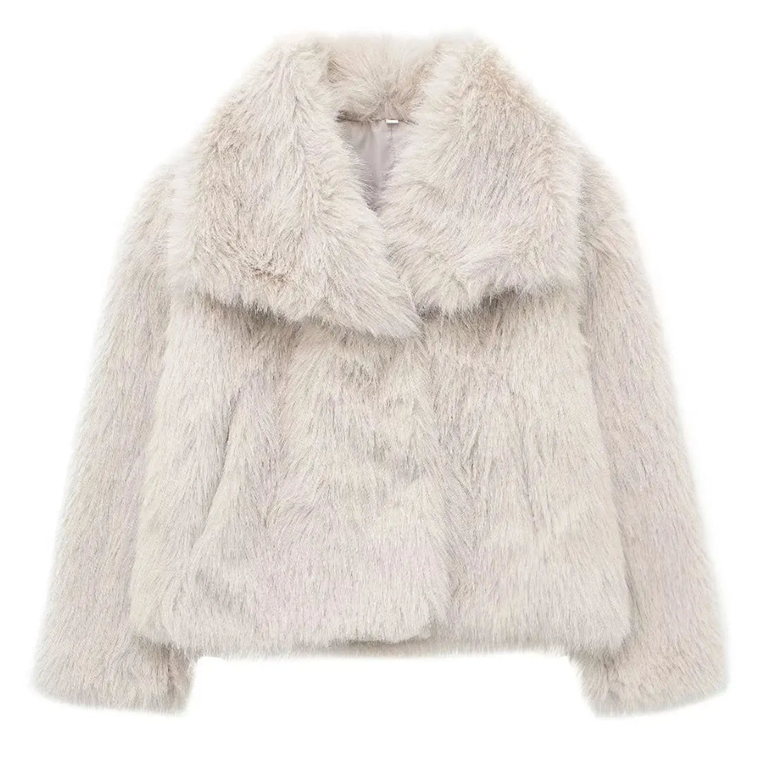 Drune | Damenmantel Winter - Langer Faux-Fellmantel