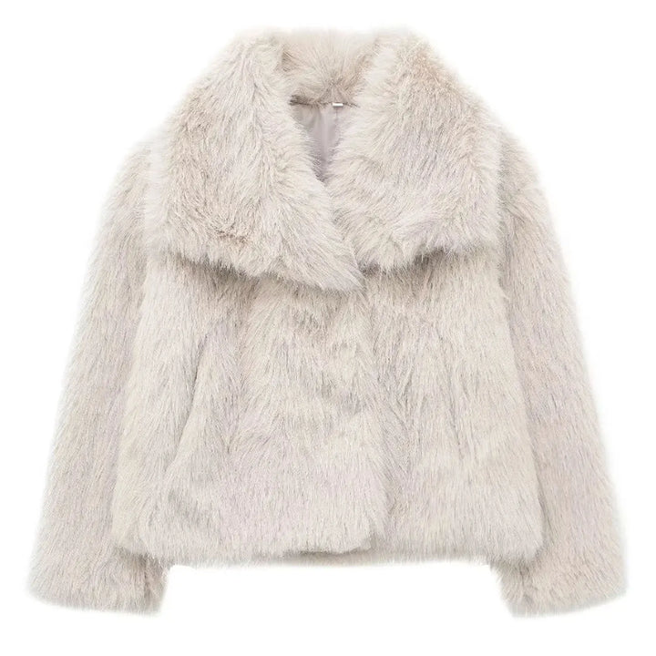 Drune | Damenmantel Winter - Langer Faux-Fellmantel
