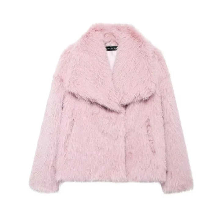 Drune | Damenmantel Winter - Langer Faux-Fellmantel