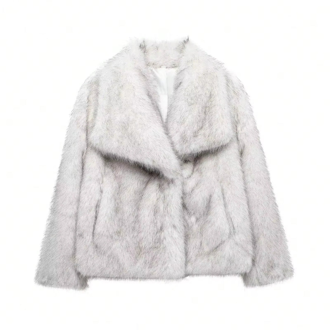 Drune | Damenmantel Winter - Langer Faux-Fellmantel