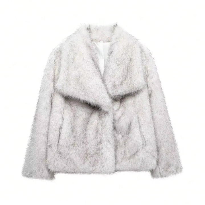 Drune | Damenmantel Winter - Langer Faux-Fellmantel