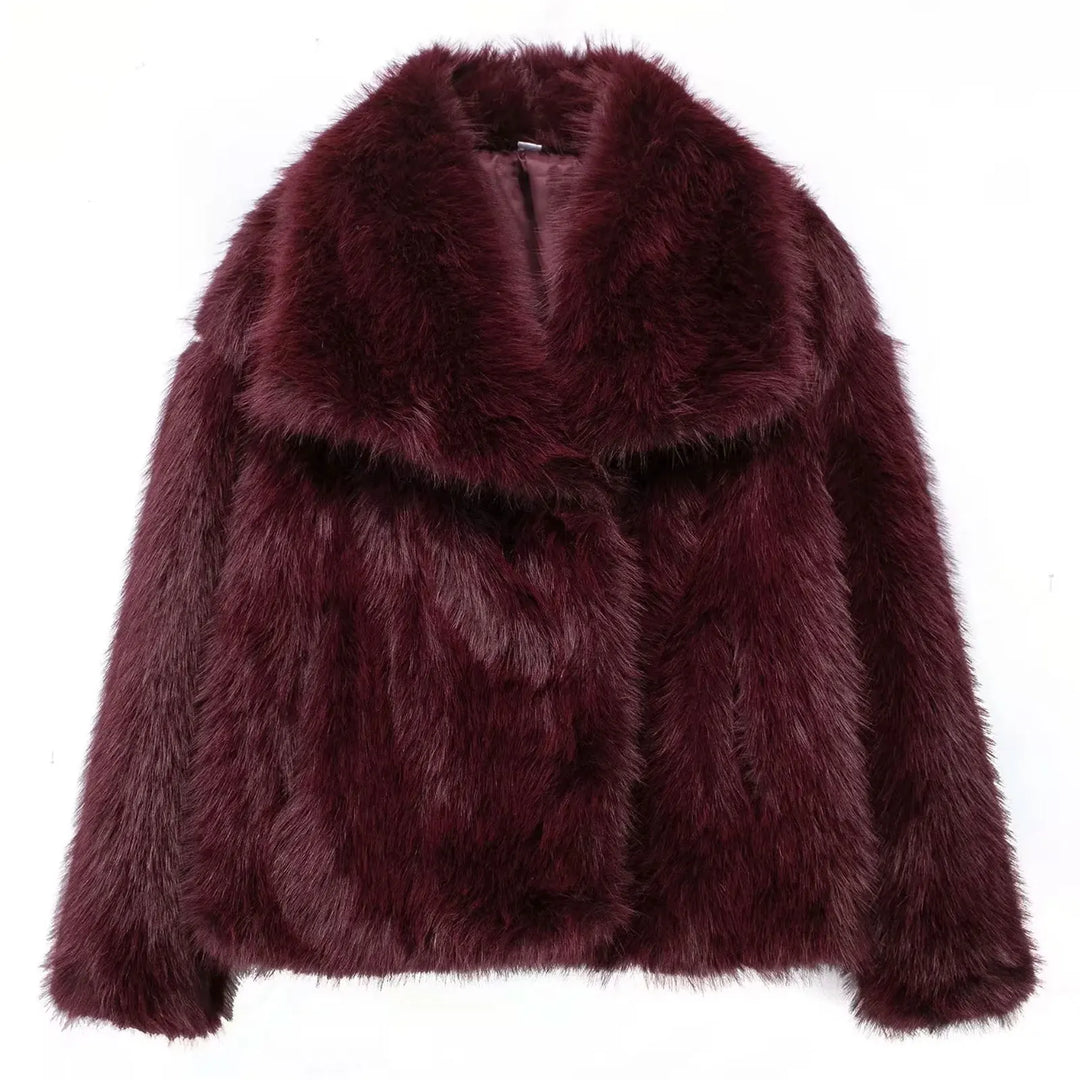 Drune | Damenmantel Winter - Langer Faux-Fellmantel