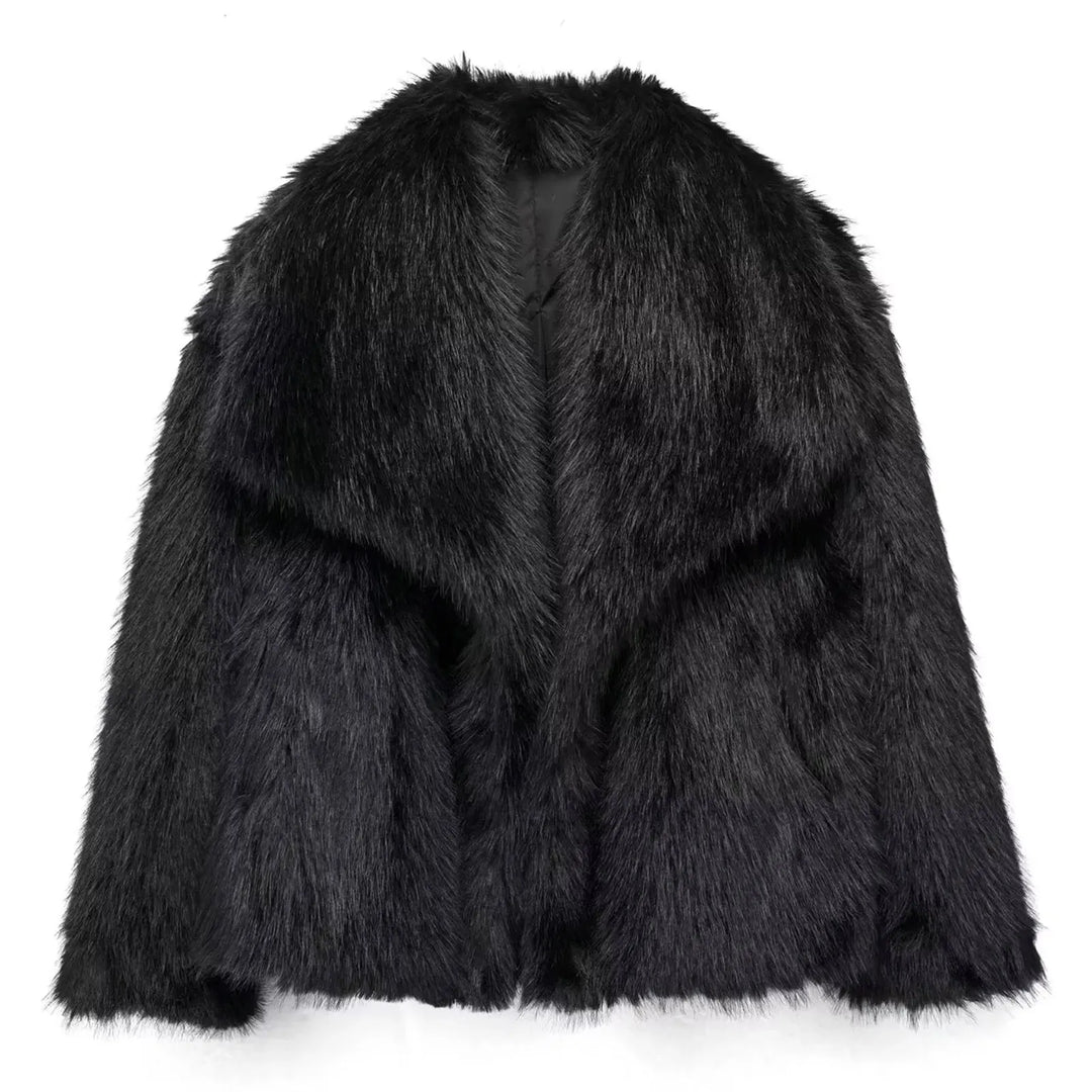 Drune | Damenmantel Winter - Langer Faux-Fellmantel