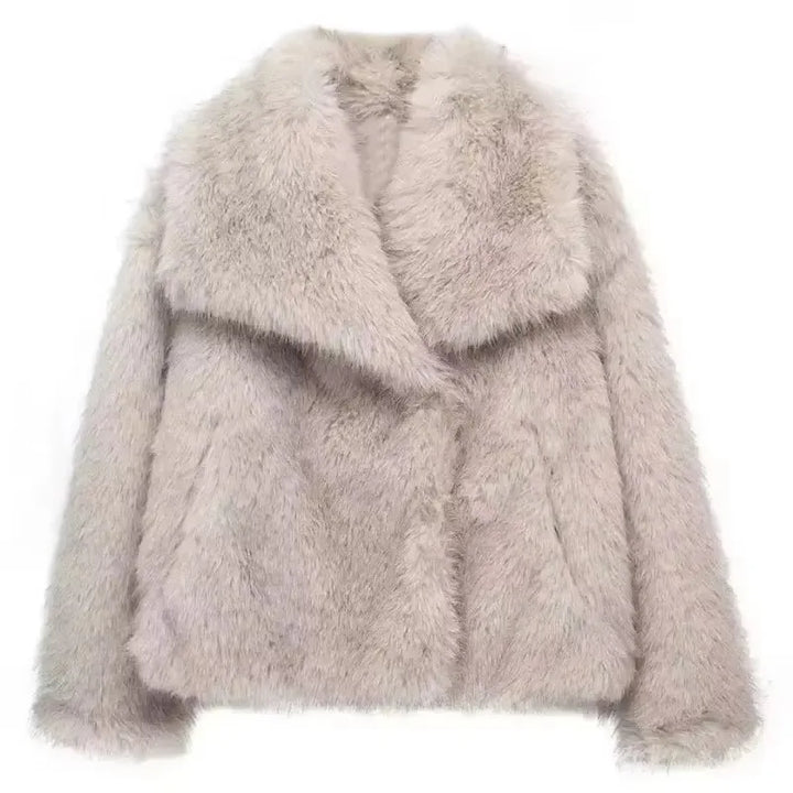 Drune | Damenmantel Winter - Langer Faux-Fellmantel