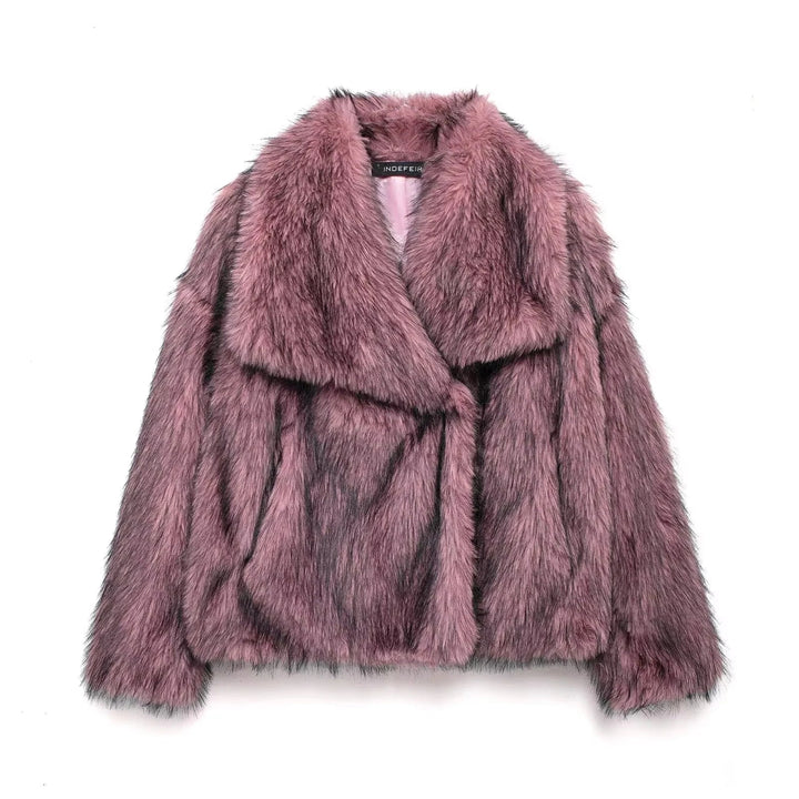 Drune | Damenmantel Winter - Langer Faux-Fellmantel