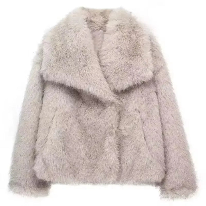 Drune | Damenmantel Winter - Langer Faux-Fellmantel