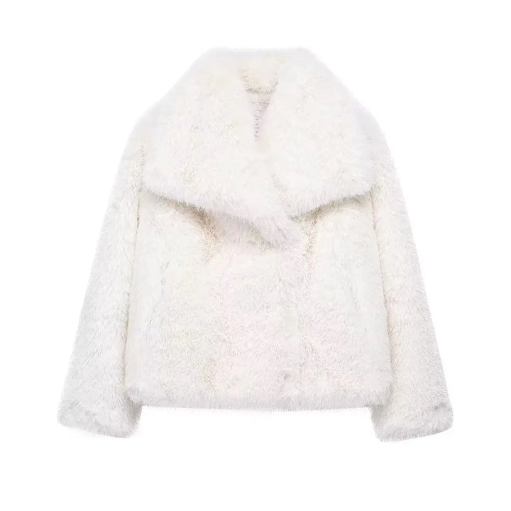Drune | Damenmantel Winter - Langer Faux-Fellmantel