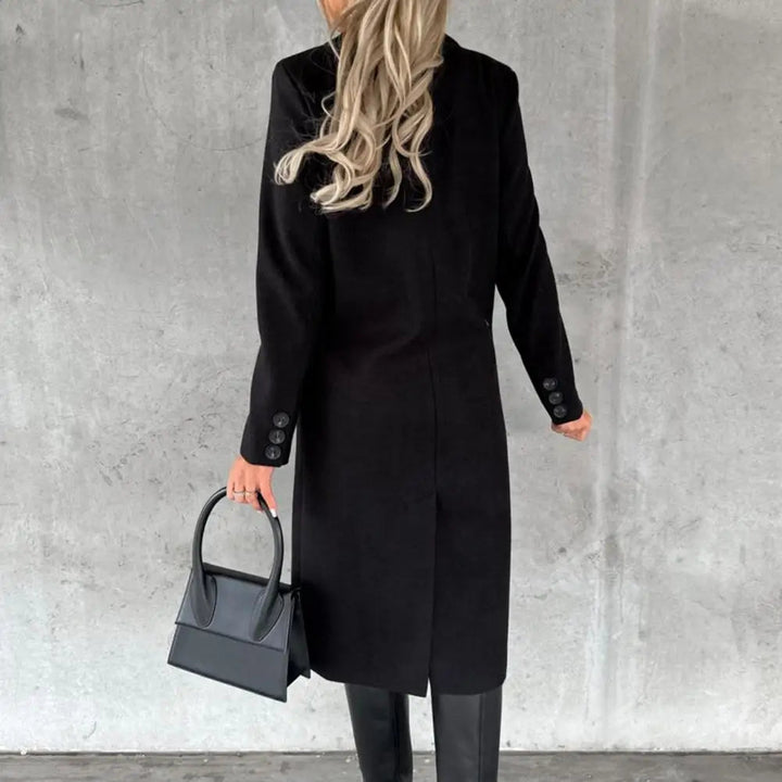 Drune | Damen Langer Trenchcoat mit Doppelknöpfen und Langen Ärmeln