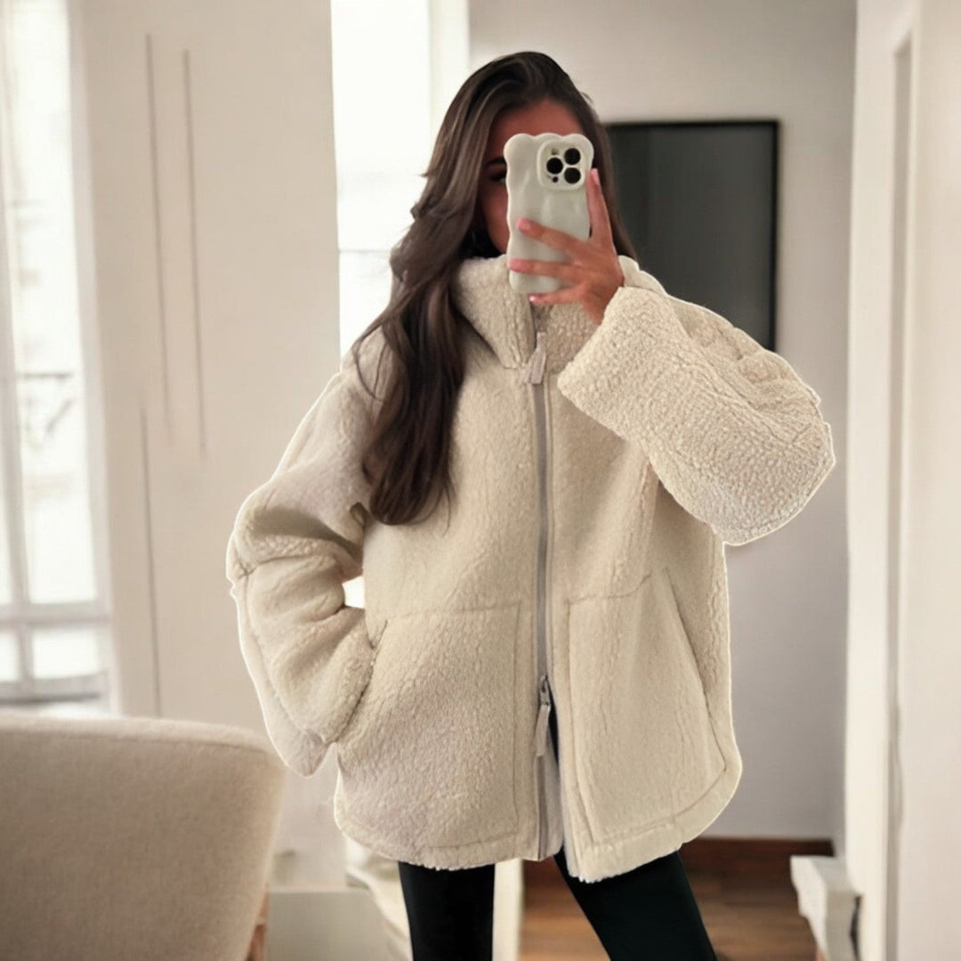 Drune | Elegante Oversized-Fleecejacke mit Stehkragen