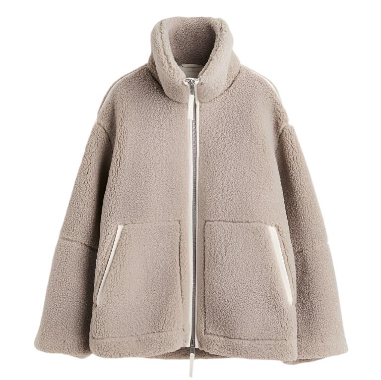 Drune | Elegante Oversized-Fleecejacke mit Stehkragen