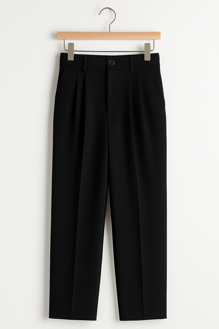 Drune | Stoffhose mit Bundfalten und weitem Bein