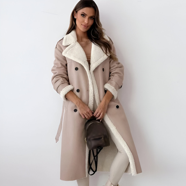 Drune | Elegante Winterjacke aus PU-Leder mit Fleecefutter