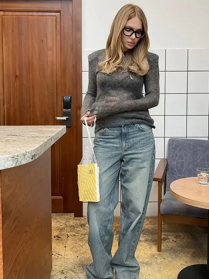 Drune | Eleganter Damenpullover mit Rundhalsausschnitt