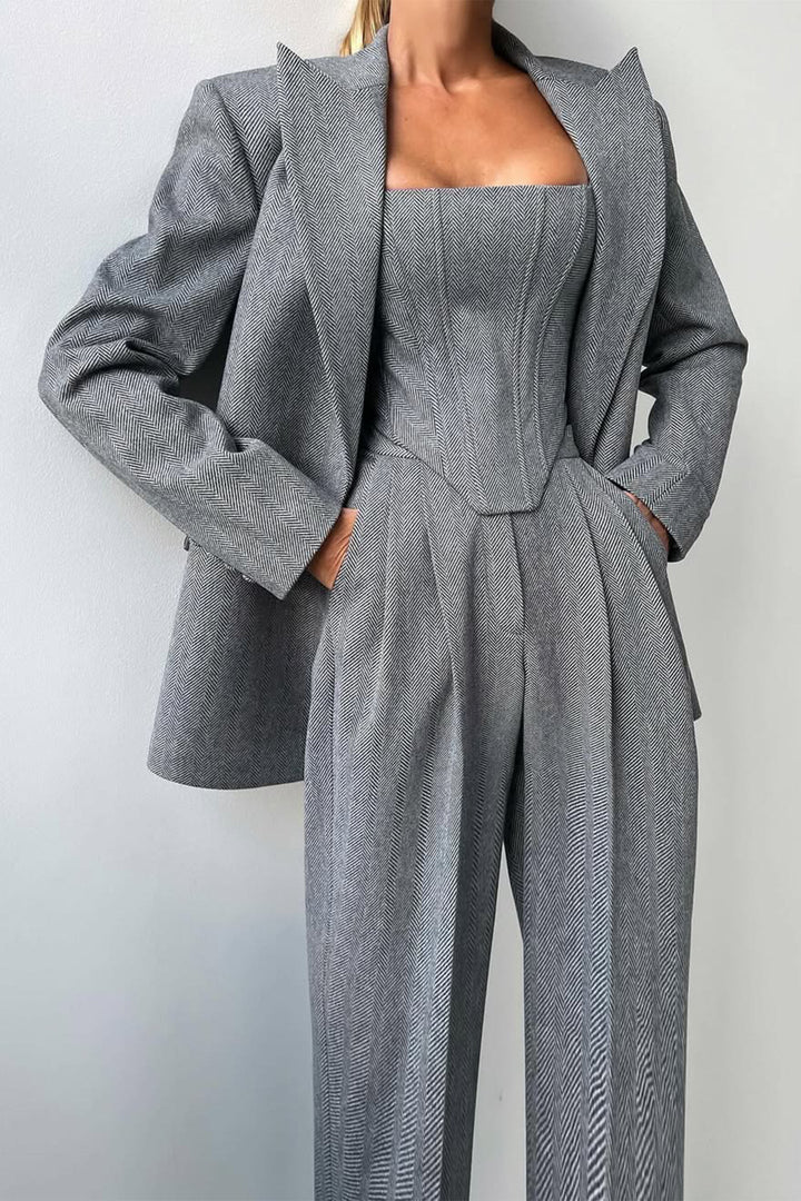 Drune | Dreiteiliger Anzug mit Doppeltem Blazer