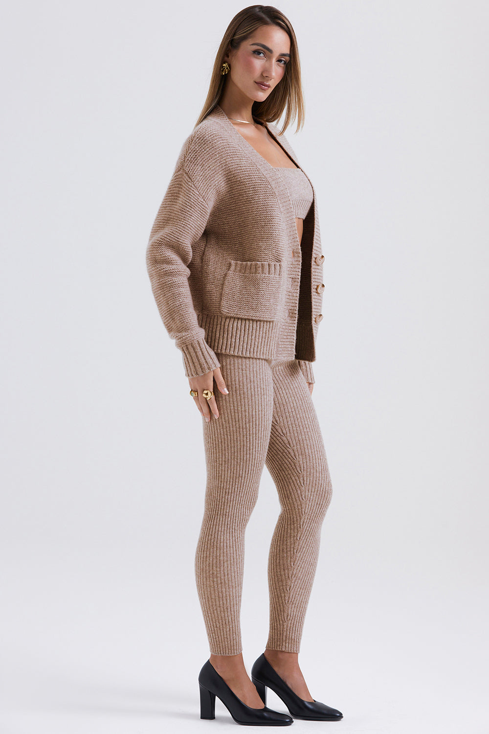 Drune | Elegantes 3-teiliges Set Grob Gestricktem