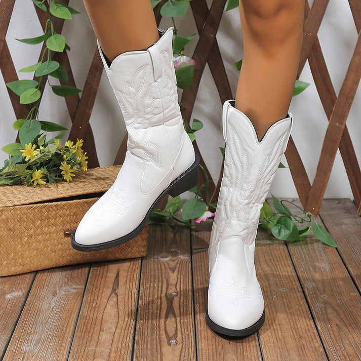 Drune | weiße cowboystiefel für damen