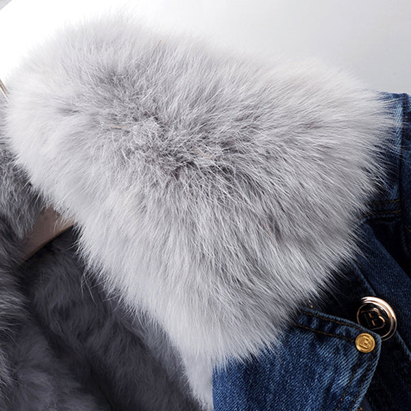 Drune | Daly Luxuriöser Denim-Mantel