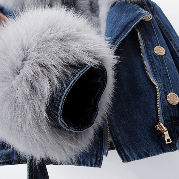 Drune | Daly Luxuriöser Denim-Mantel