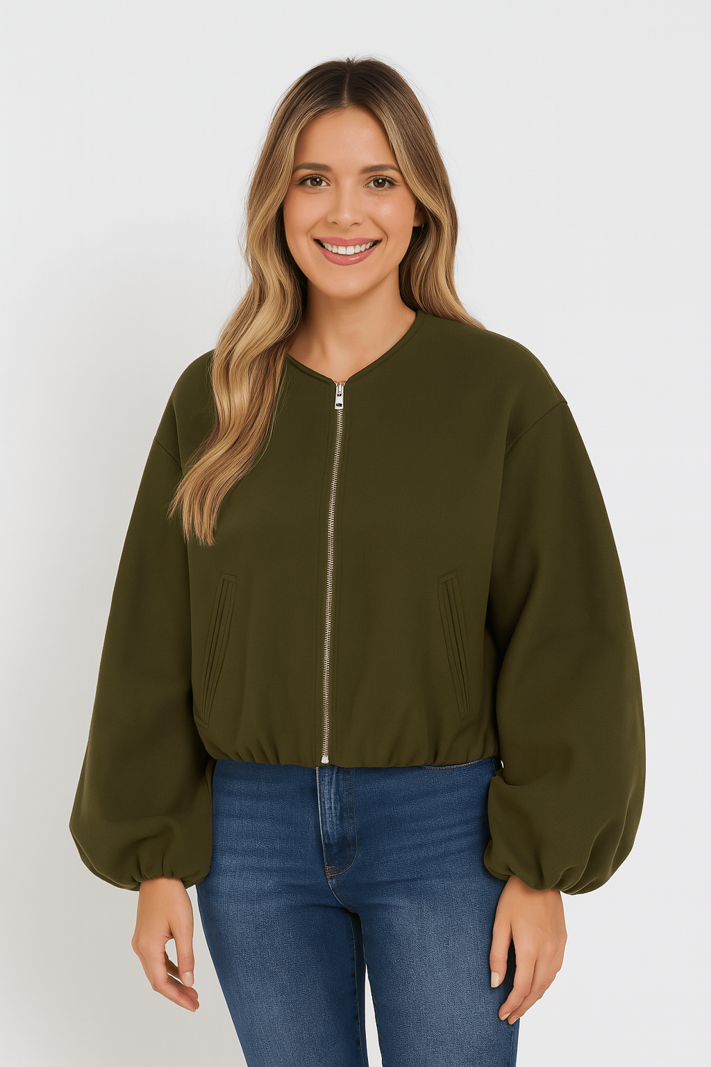 Drune | Reißverschlussjacke mit Ballonärmeln