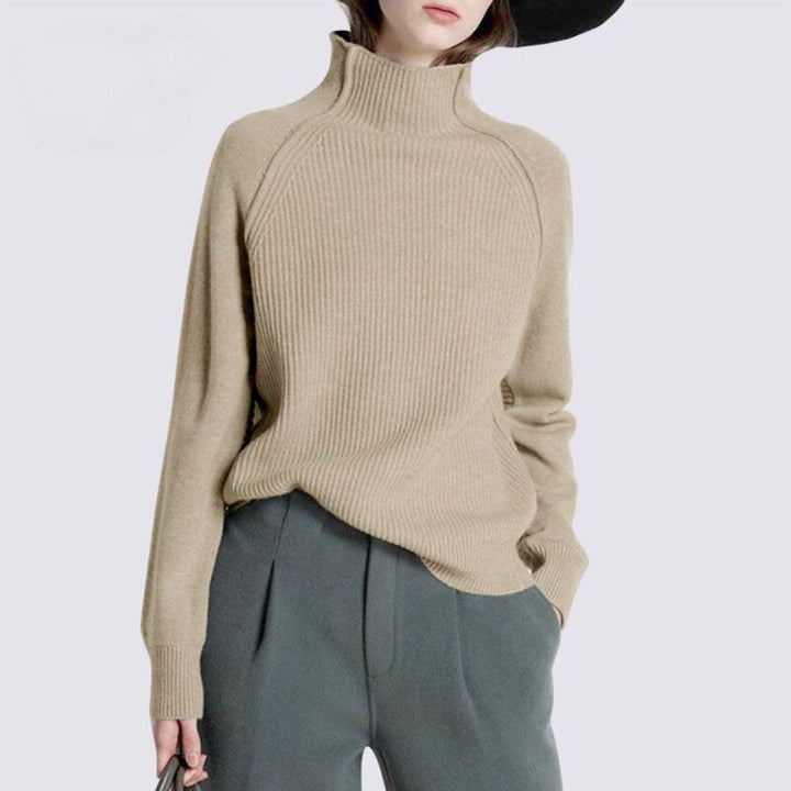 Drune | Rollkragenpullover Weiche Wolle Lockere Passform Lange Ärmel