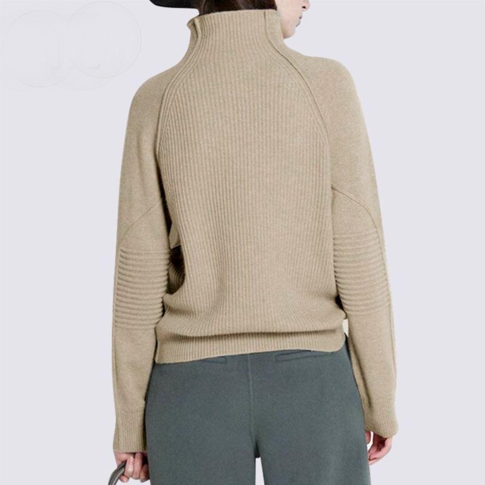 Drune | Rollkragenpullover Weiche Wolle Lockere Passform Lange Ärmel