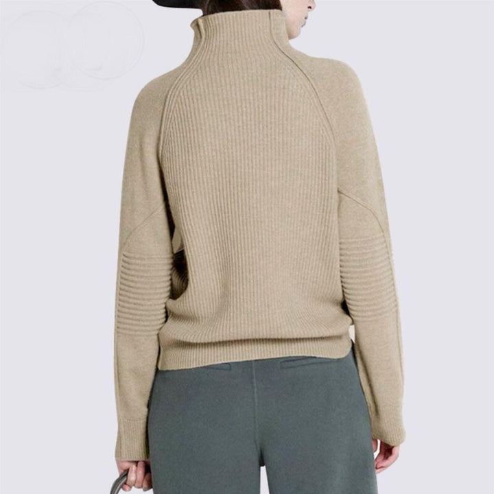 Drune | Rollkragenpullover Weiche Wolle Lockere Passform Lange Ärmel