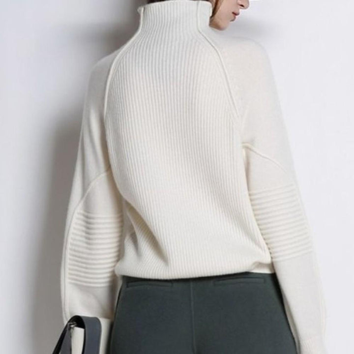 Drune | Rollkragenpullover Weiche Wolle Lockere Passform Lange Ärmel