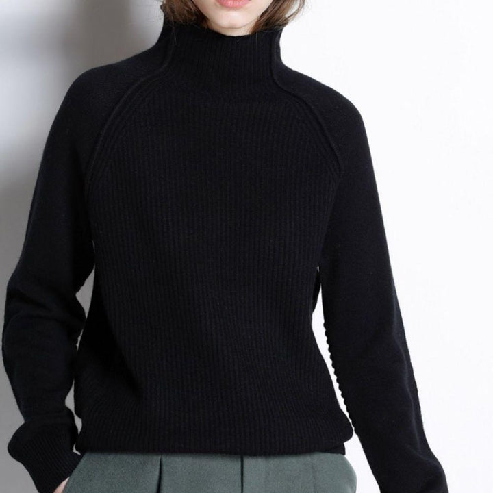 Drune | Rollkragenpullover Weiche Wolle Lockere Passform Lange Ärmel