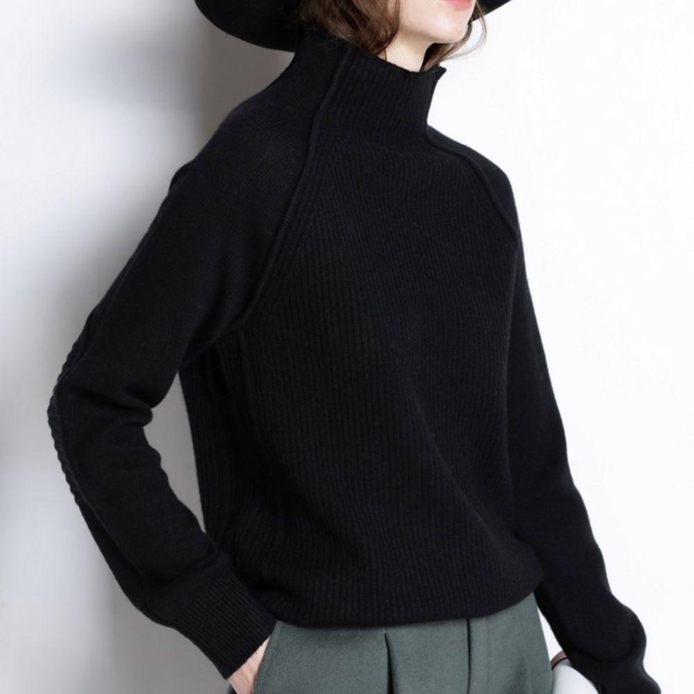 Drune | Rollkragenpullover Weiche Wolle Lockere Passform Lange Ärmel