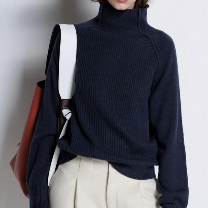 Drune | Rollkragenpullover Weiche Wolle Lockere Passform Lange Ärmel
