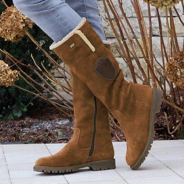 Drune | damen-wildlederstiefel im vintage-stil