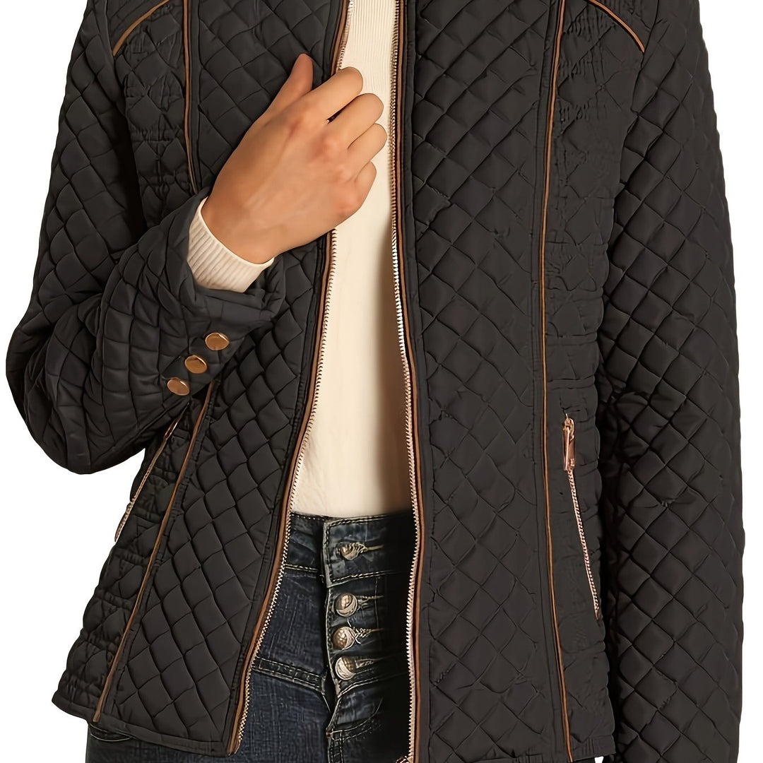 Drune | Damen Gefütterte Winterjacke mit Reißverschluss und Luxuriösem Material