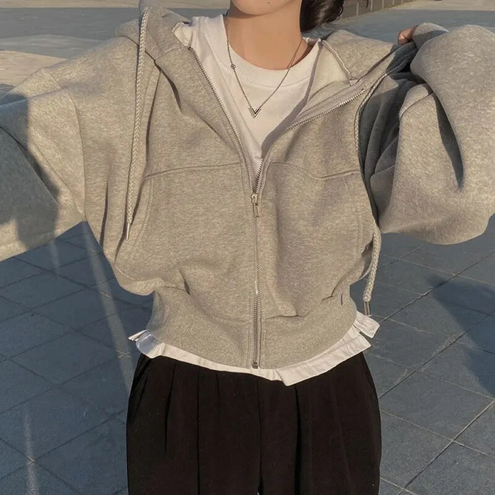 Drune | Übergröße Zipper-Hoodie Für Damen