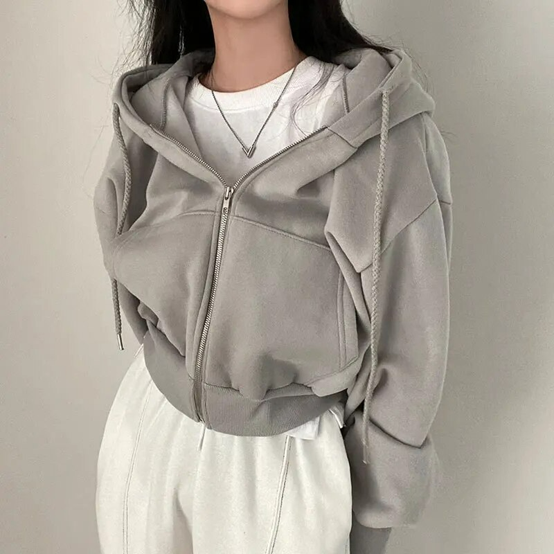 Drune | Übergröße Zipper-Hoodie Für Damen