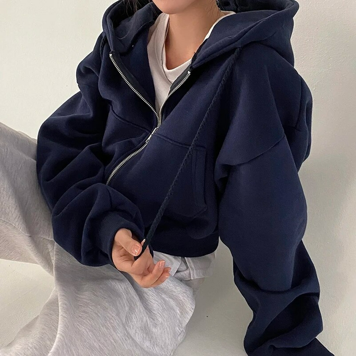 Drune | Übergröße Zipper-Hoodie Für Damen