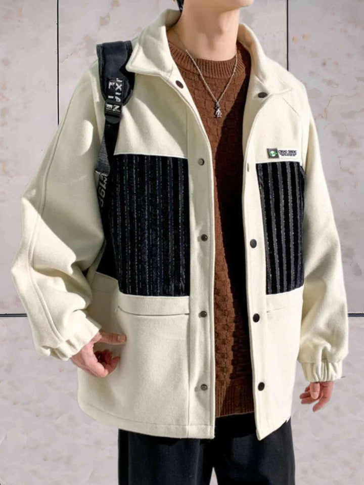 Drune | Einfache Einfarbige Jacke Mit Strumpfhosen