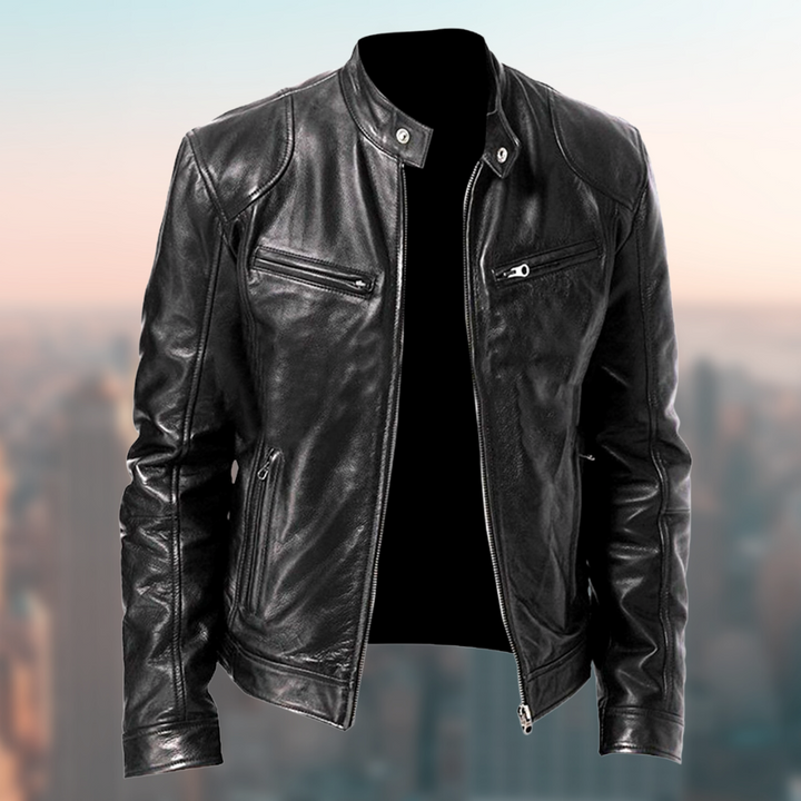 Drune | Premium langlebige Herrenlederjacke mit modernem Schnitt