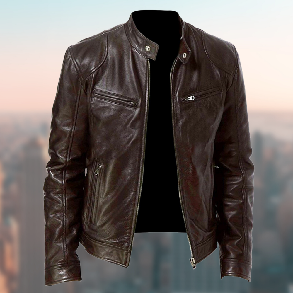 Drune | Premium langlebige Herrenlederjacke mit modernem Schnitt