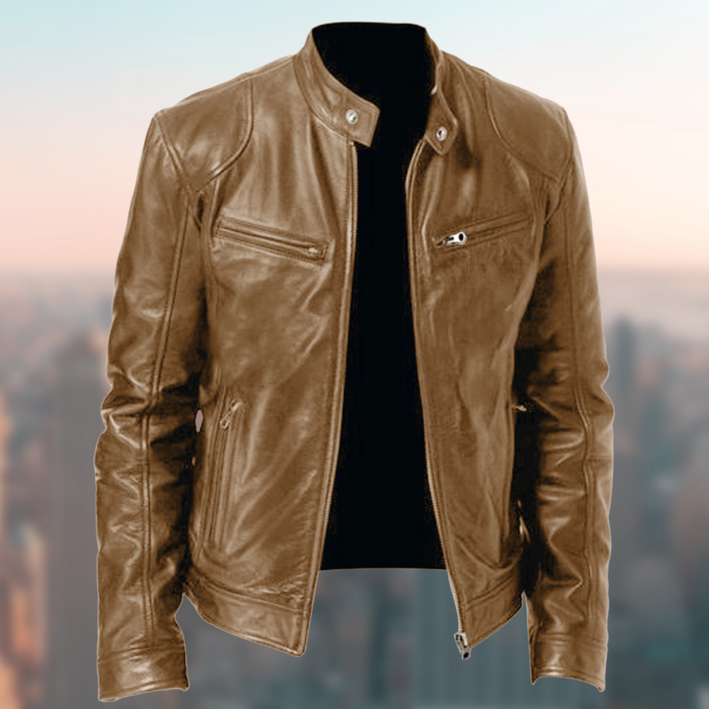 Drune | Premium langlebige Herrenlederjacke mit modernem Schnitt