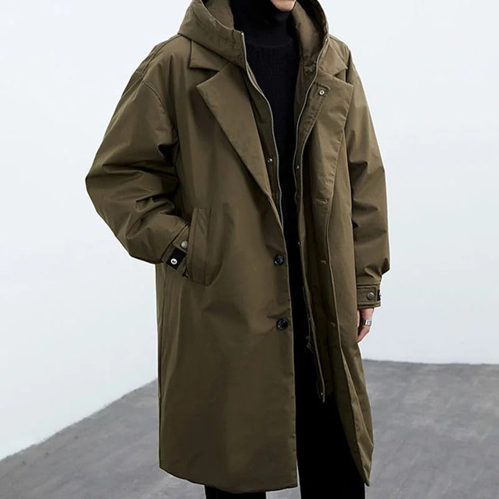 Drune | Herren Wasserdichter Trenchcoat - Stilvolles & Warmes Puffer-Design