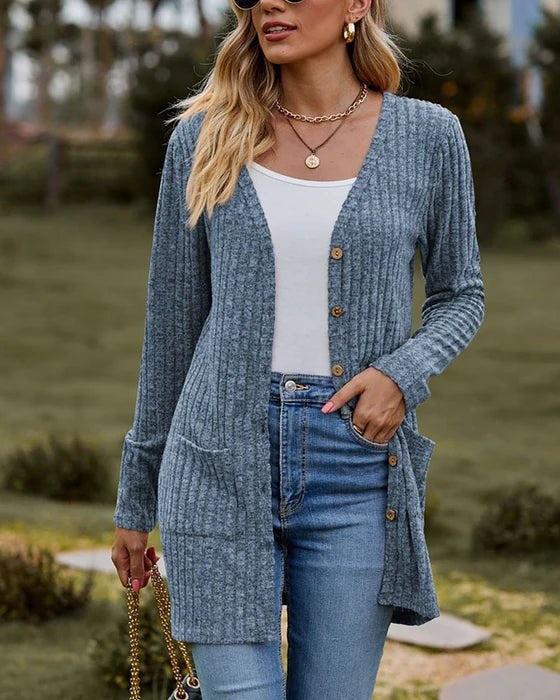 Drune - Langärmlige Damen-Strickjacke
