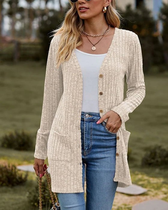 Drune - Langärmlige Damen-Strickjacke