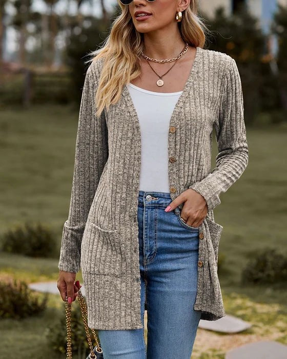 Drune - Langärmlige Damen-Strickjacke